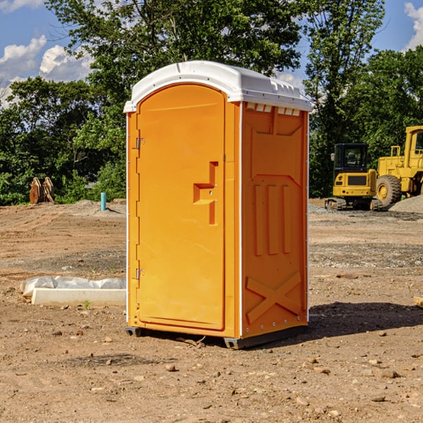 how often are the portable restrooms cleaned and serviced during a rental period in Woods Landing-Jelm Wyoming